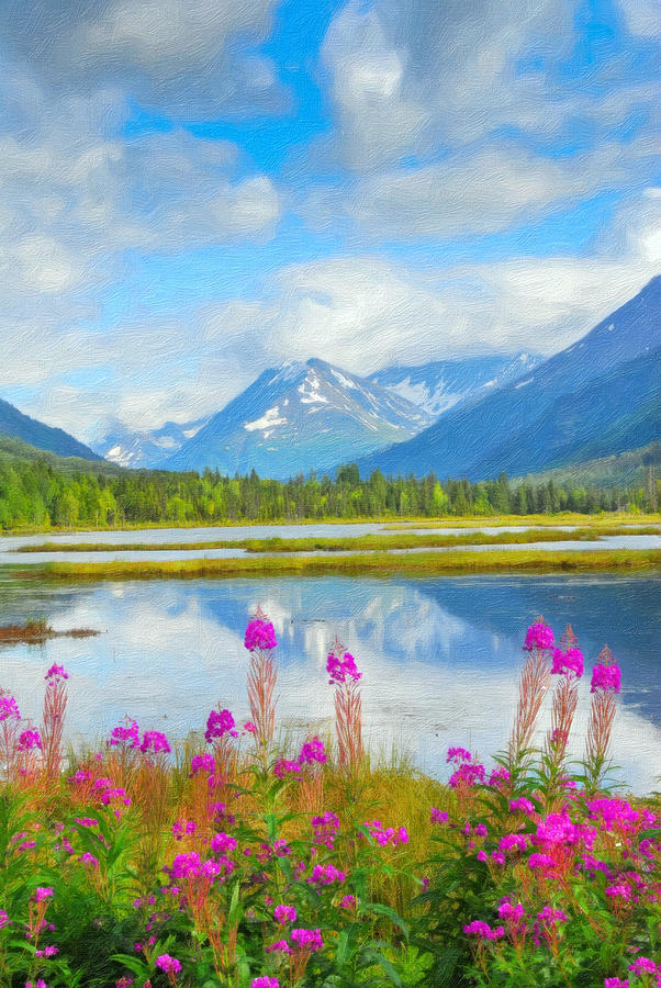 Alaskan Horizons Oil Painting #1 Photograph by Patrick Wolf