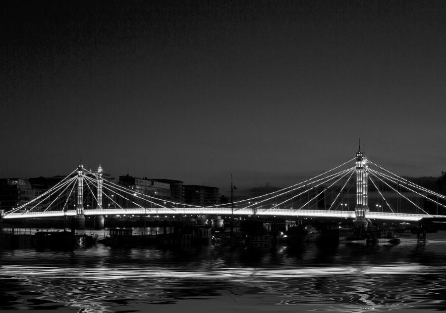 Albert Bridge Thames  London #1 Photograph by David French