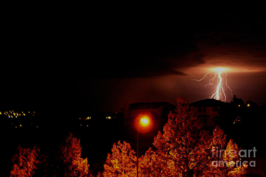 Mountain Photograph - Alberta Lightning V #1 by Al Bourassa