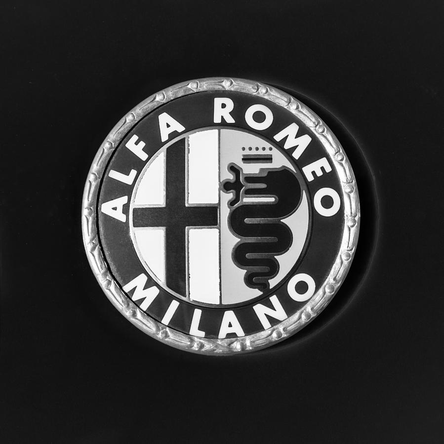 Car Photograph - Alfa Romeo Emblem #1 by Jill Reger