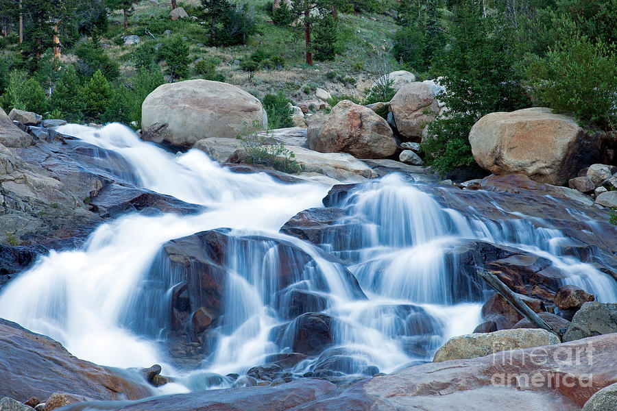 Alluvial Fan Falls in Rocky Mountain National Park #1 Photograph by Fred Stearns