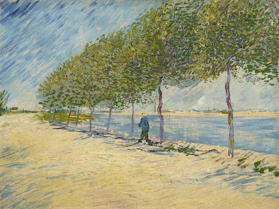 Vincent Van Gogh Painting - Along the Seine #1 by Vincent van Gogh