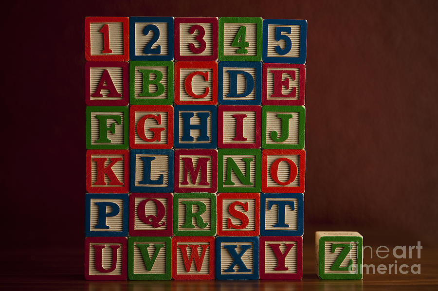 Alphabet Blocks #1 Photograph by Jim Corwin