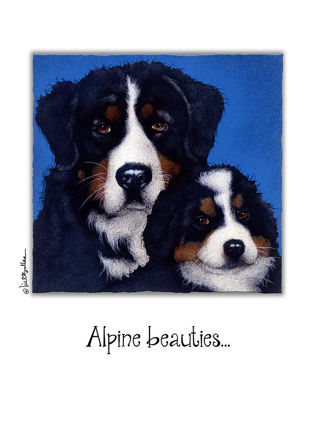 Dog Painting - Alpine beauties... #2 by Will Bullas