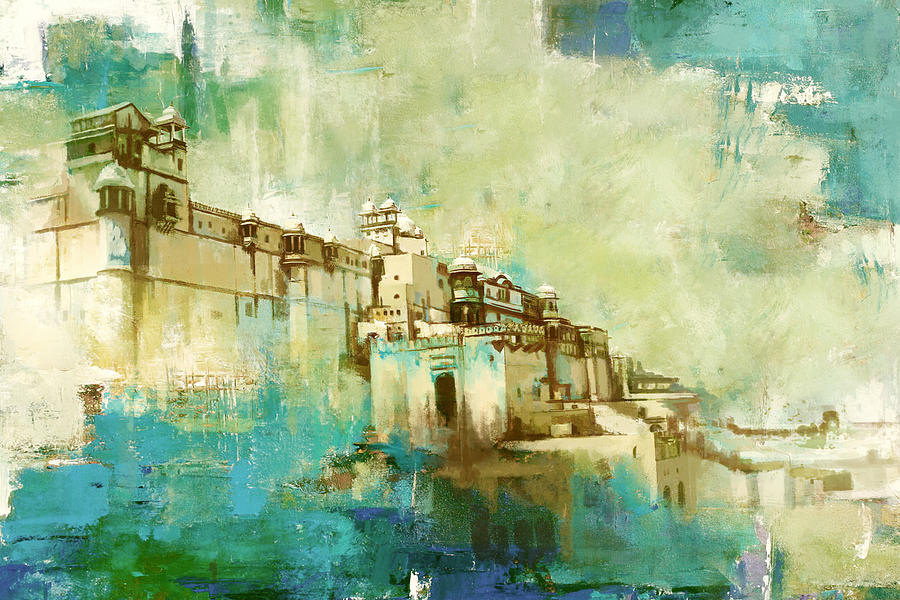 Amber Fort #1 Painting by Catf