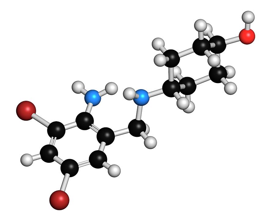 Antitussive Photograph - Ambroxol Secretolytic Drug Molecule #1 by Molekuul