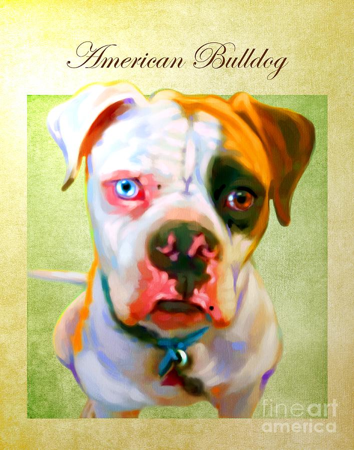 Dog Painting - American Bulldog Art #1 by Iain McDonald