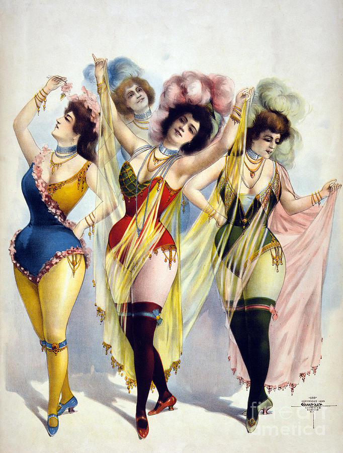 American Burlesque Costumes 1899 #1 Photograph by Photo Researchers