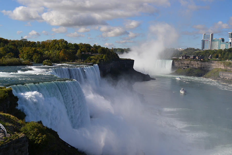 American Falls and Horseshoe Falls at Niagara Falls Photograph by Roy ...