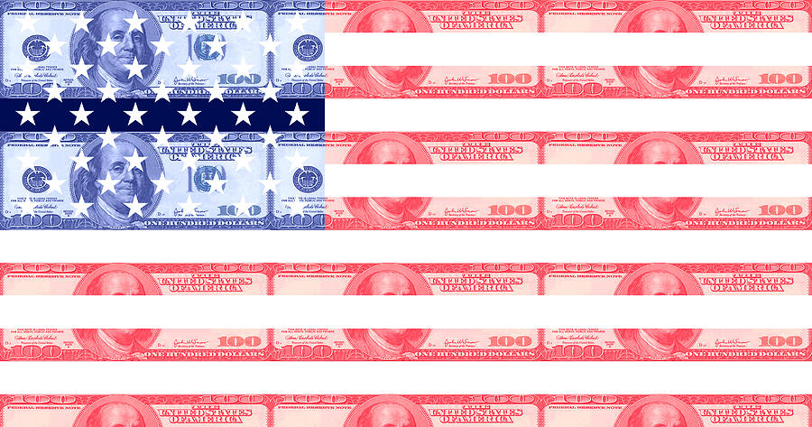 American money flag 2 Photograph by Steve Ball