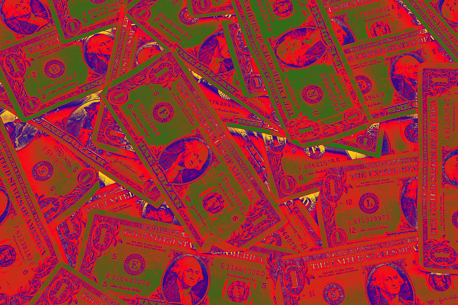 American One Dollar Bills Pop Art #1 Photograph by Keith Webber Jr