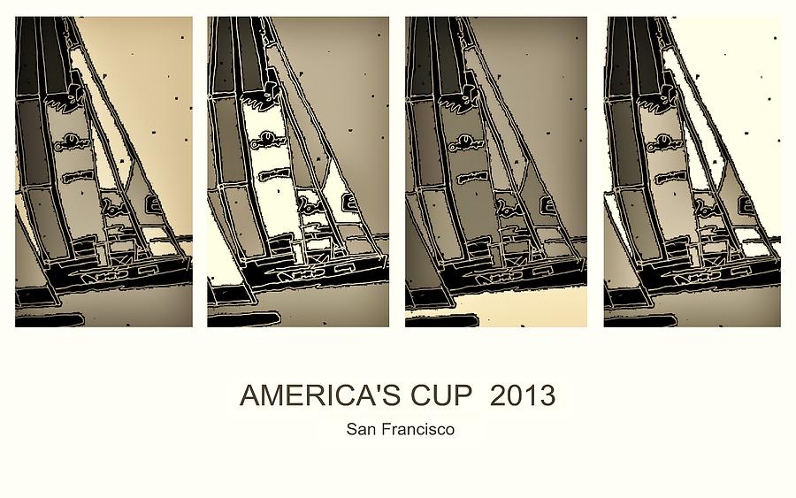 Americas Cup Poster 2 Drawing by Andrew Drozdowicz