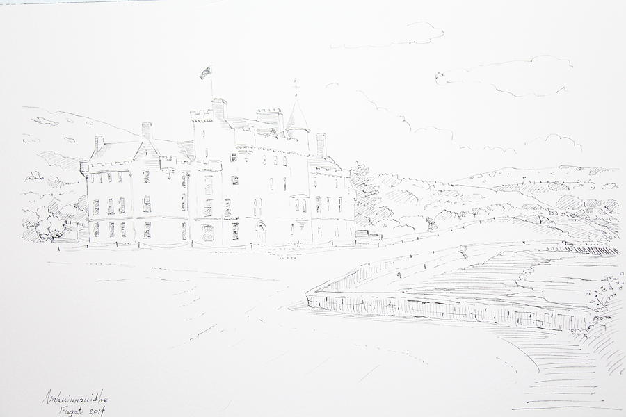 Amhuinnsuidhe Castle #2 Drawing by Robert Fugate