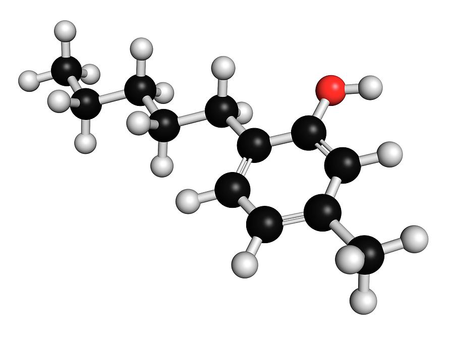 Meta Photograph - Amylmetacresol Antiseptic Drug Molecule #1 by Molekuul