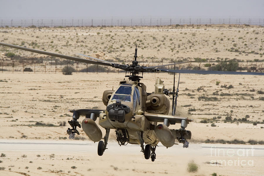 Transportation Photograph - An Ah-64a Peten Attack Helicopter #1 by Ofer Zidon