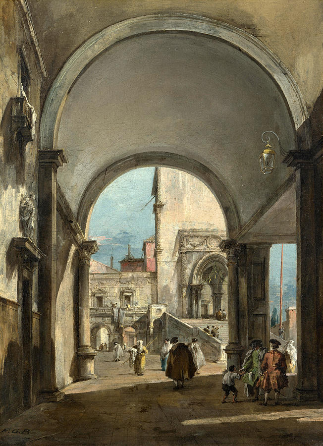 An Architectural Caprice #5 Painting by Francesco Guardi