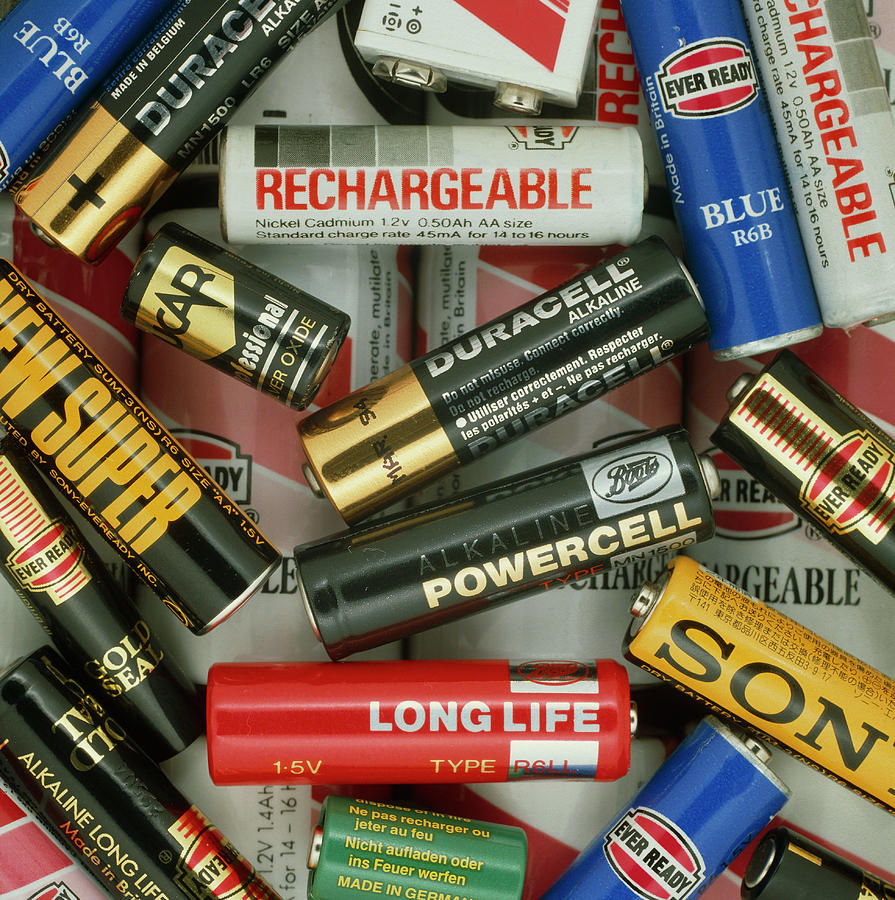 An Assortment Of Batteries #1 Photograph by Dr Jeremy Burgess/science Photo Library