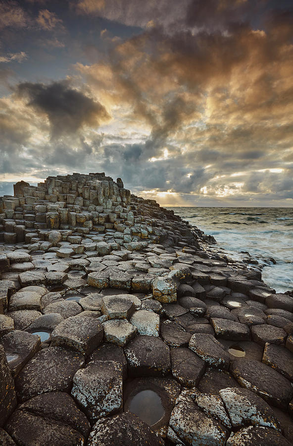 An Evening View Of The Giants Causeway Photograph by Nigel Hicks