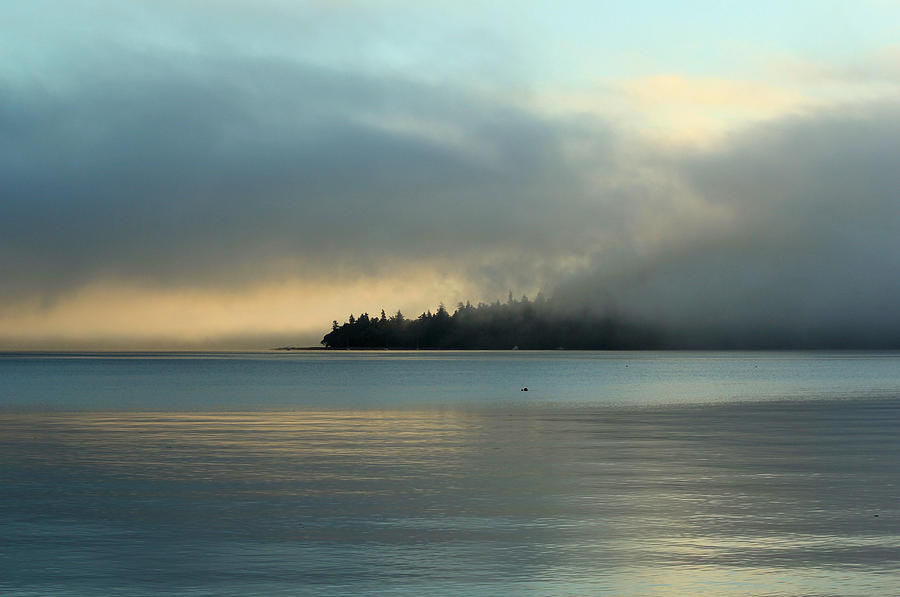 An Island in Fog Photograph by E Faithe Lester