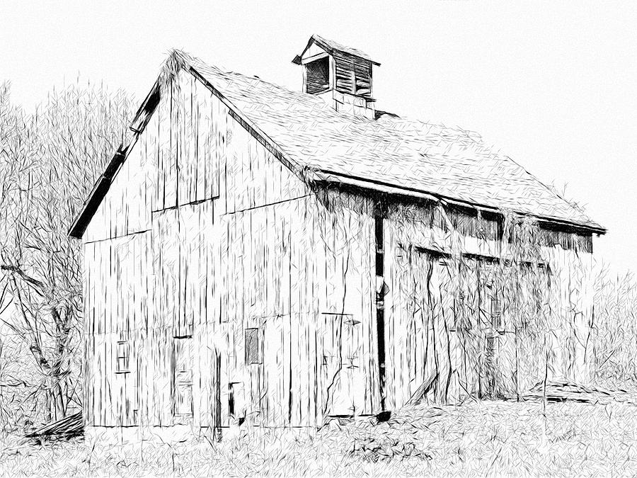 An Old Barn by my House Digital Art by Digital Photographic Arts