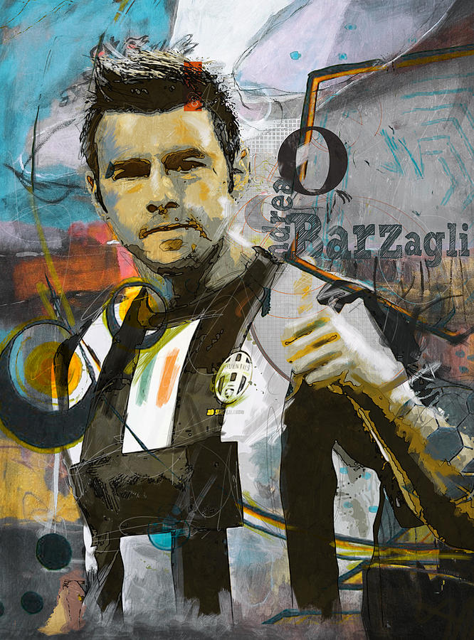 Andrea Barzagli Painting - Andrea Barzagli by Corporate Art Task Force Andrea Barzagli Painting - Andrea Barzagli by Corporate Art Task Force