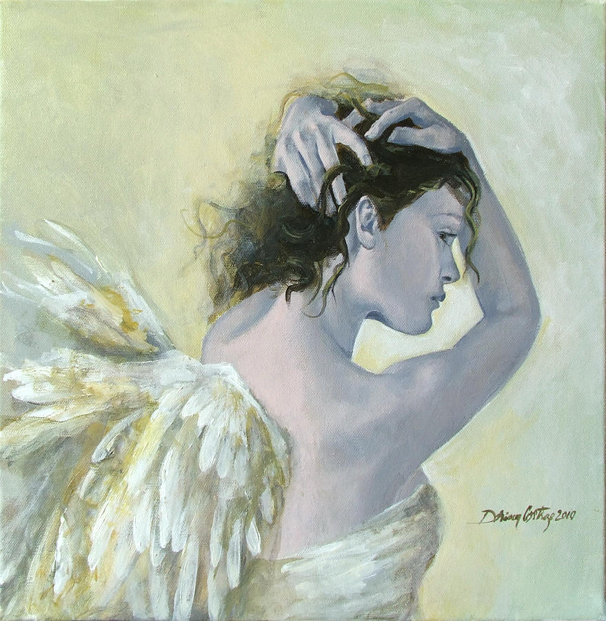 Angel    #2 Painting by Dorina  Costras
