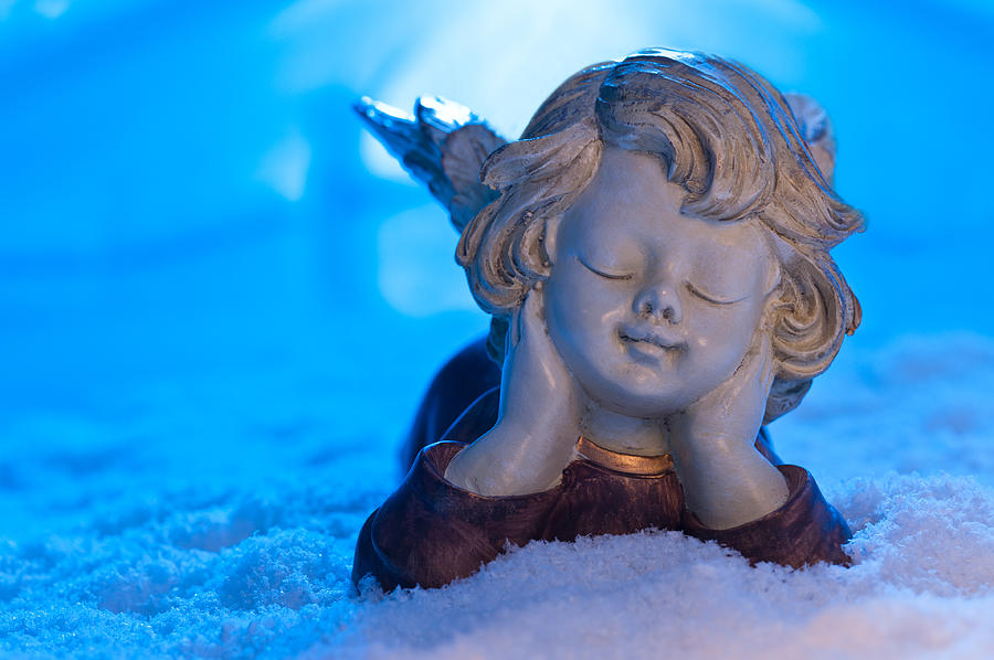 Angel in snow  #1 Photograph by U Schade