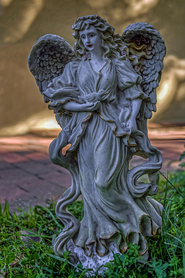 Angel with Bird #1 Photograph by Jerry Gammon