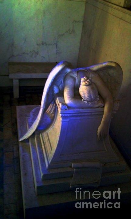 Angel Statue Photograph - Angelic Sorrow #1 by Michael Hoard