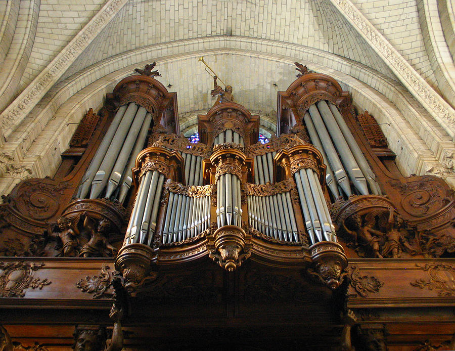 Angers Cathedral organ #2 Photograph by Jenny Setchell