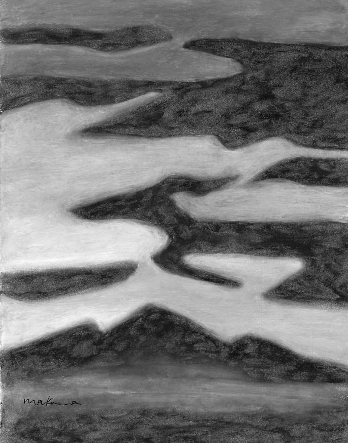 Animal Dreams in Flight Black and White Painting by Carrie MaKenna