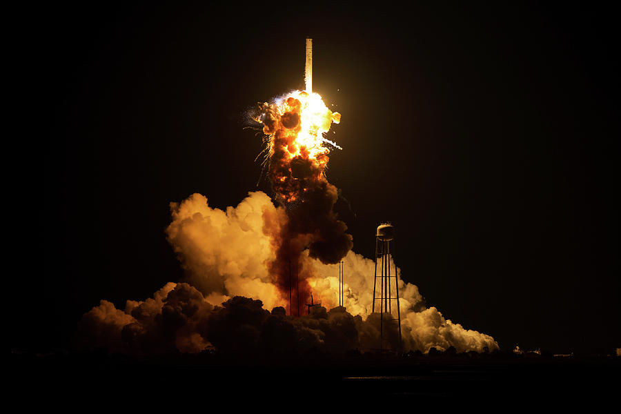 Antares Rocket Explosion #1 Photograph by Nasa/joel Kowsky