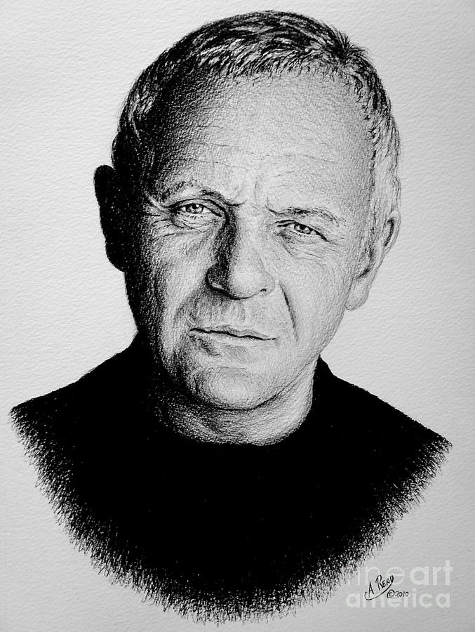Anthony Hopkins #4 Drawing by Andrew Read