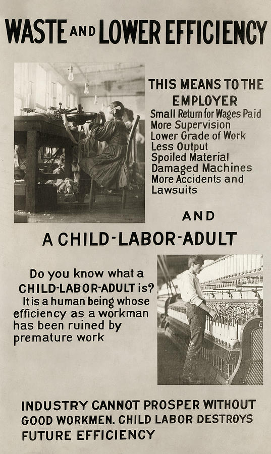 Anti-child Labor Poster #1 Photograph by Granger