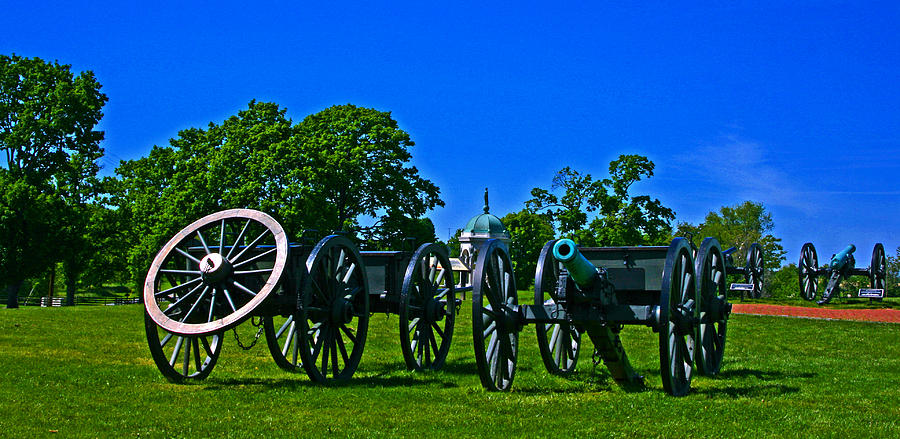 Antietam National Battlefield row of cannons #2 Photograph by Andy Lawless