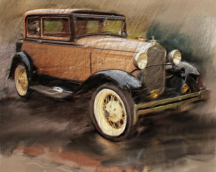 Antique Car  #1 Digital Art by Mary Almond
