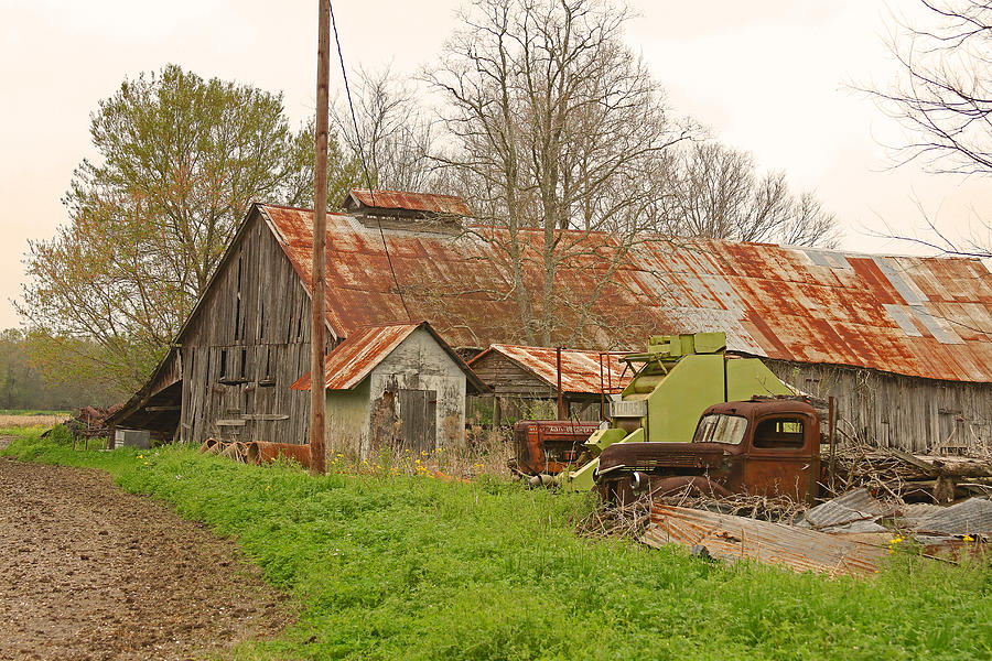 Antique Cypress Barn #1 Photograph by Ronald Olivier - Pixels