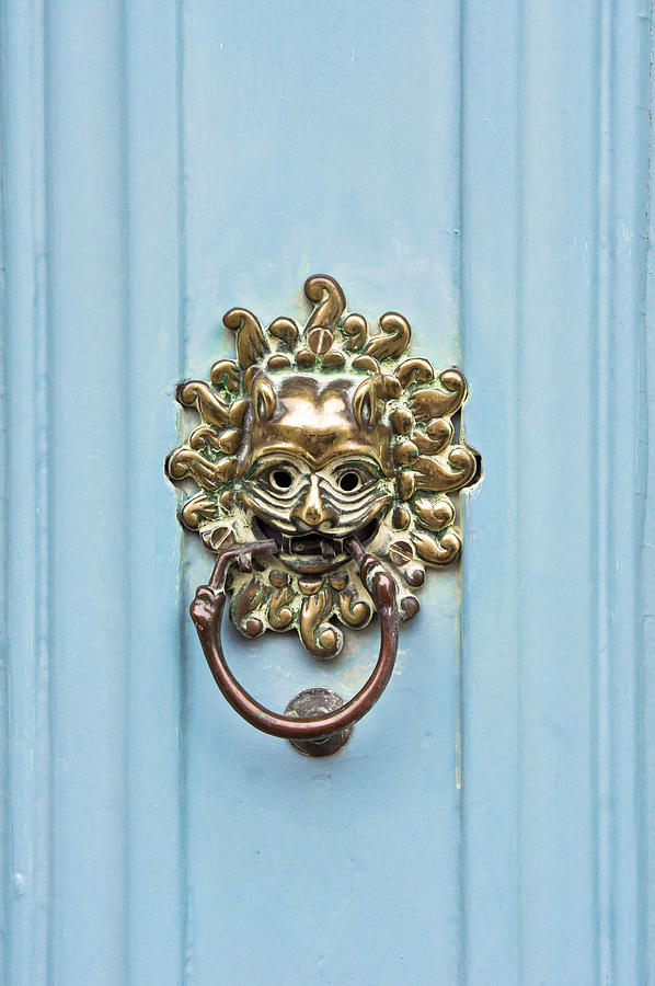 Architecture Photograph - Antique door knocker #1 by Tom Gowanlock