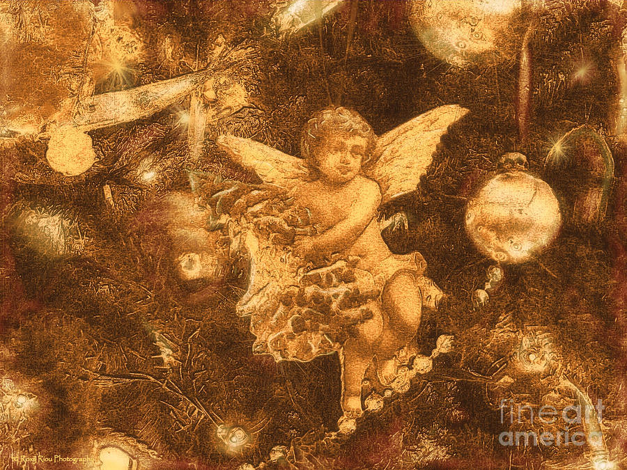 Antiqued Angel Gold Photograph by Roxy Riou