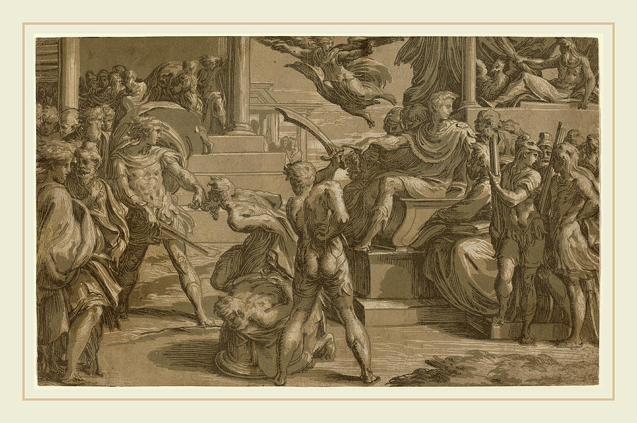 Antonio Da Trento After Parmigianino Italian Drawing by Litz Collection ...