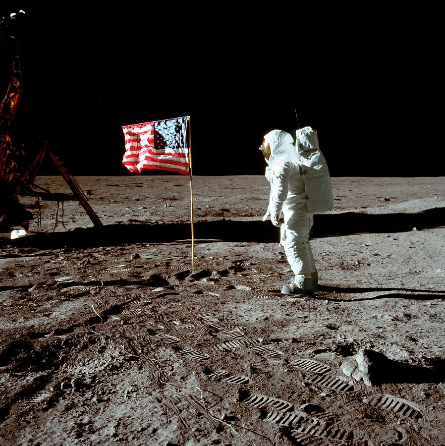 Apollo 11 Astronaut Buzz Aldrin Walking On Moon #1 Photograph by Nasa/science Photo Library