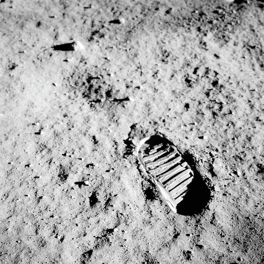 Apollo 11 Bootprint On Moon #1 Photograph by Nasa