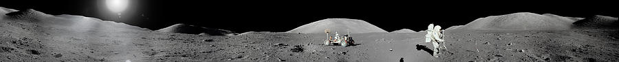 Space Photograph - Apollo 17 Station #1 by Celestial Images