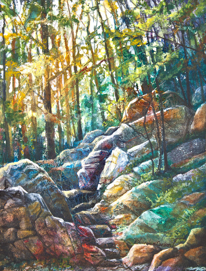 Appalachian Trail Up Mt. Tammany #1 Painting by Patricia Allingham Carlson
