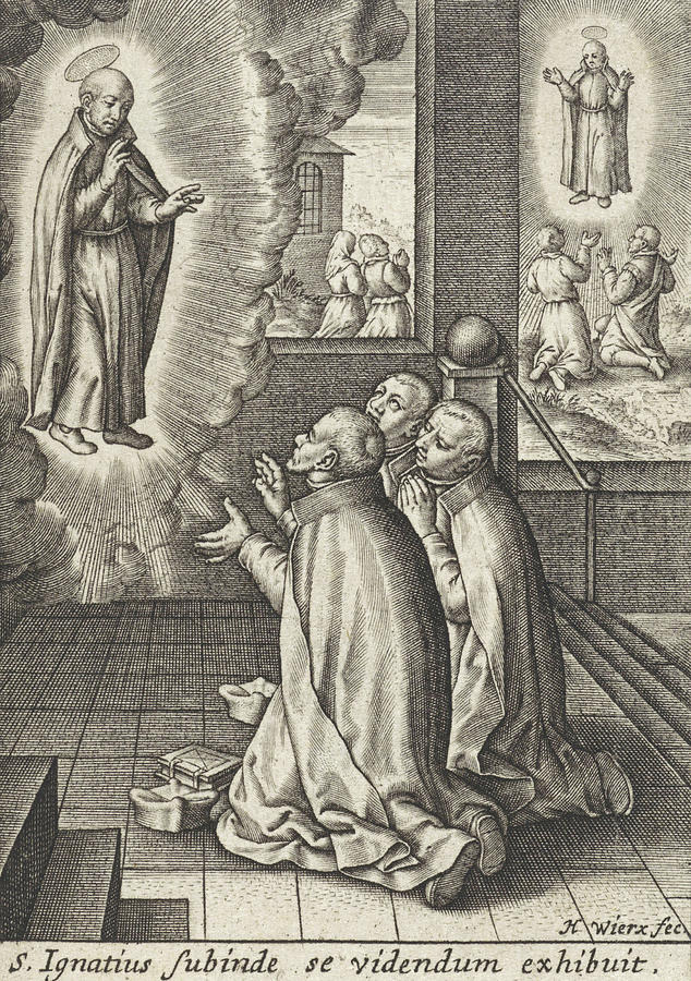 Appearance Of Ignatius Loyola To Three Jesuits Drawing by Hieronymus ...