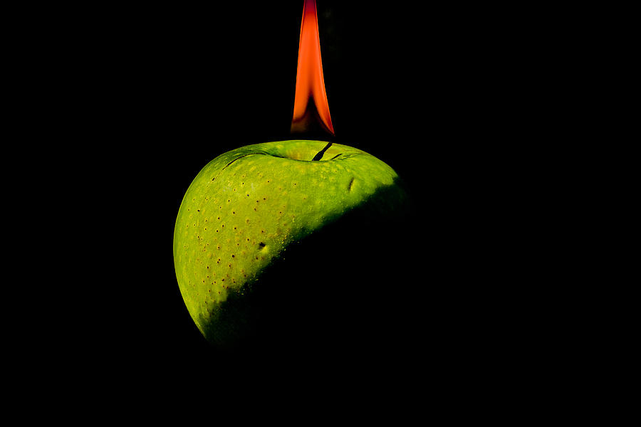 Apple on Fire #1 Photograph by Peter Lakomy