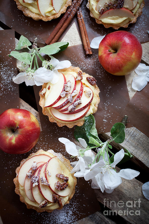 Cake Photograph - Apple tartlets #1 by Kati Finell