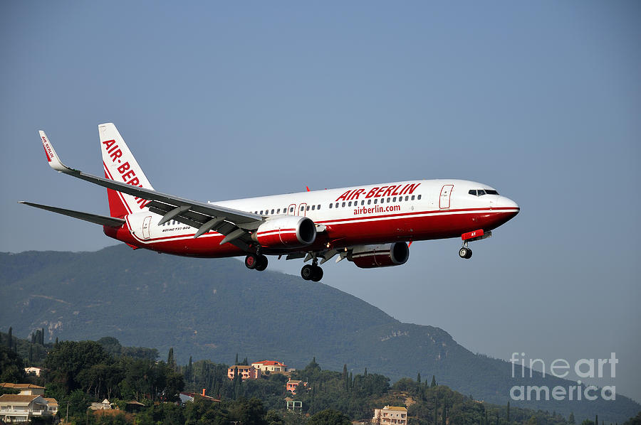 Jet Photograph - Approaching Corfu airport #5 by George Atsametakis
