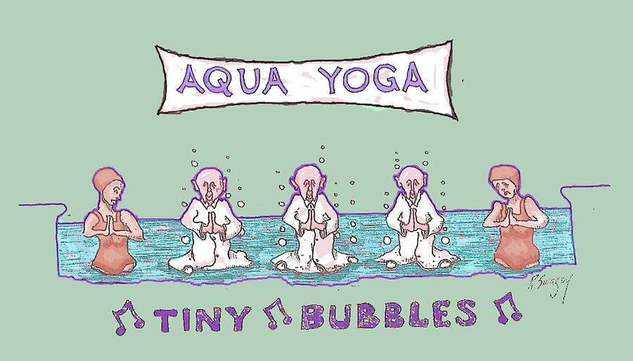 Aqua Yoga #1 Digital Art by R  Allen Swezey