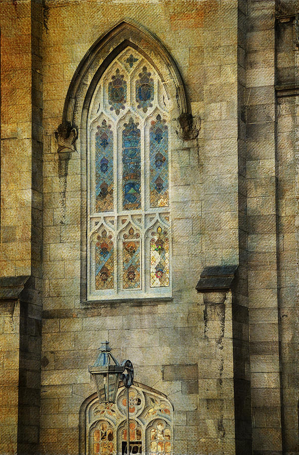 Architectural Detail of Gothic Revival Chapel. Dublin Castle. Streets of Dublin. Gothic Collection #1 Photograph by Jenny Rainbow